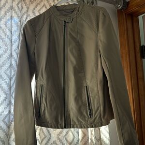 GH Bass beige faux leather style jacket